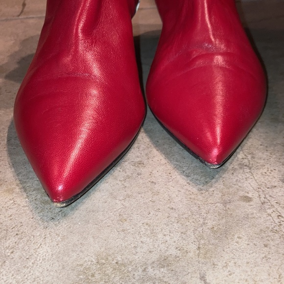 Diane B Fabulous Red Ankle Boots Size 36 - Picture 7 of 9